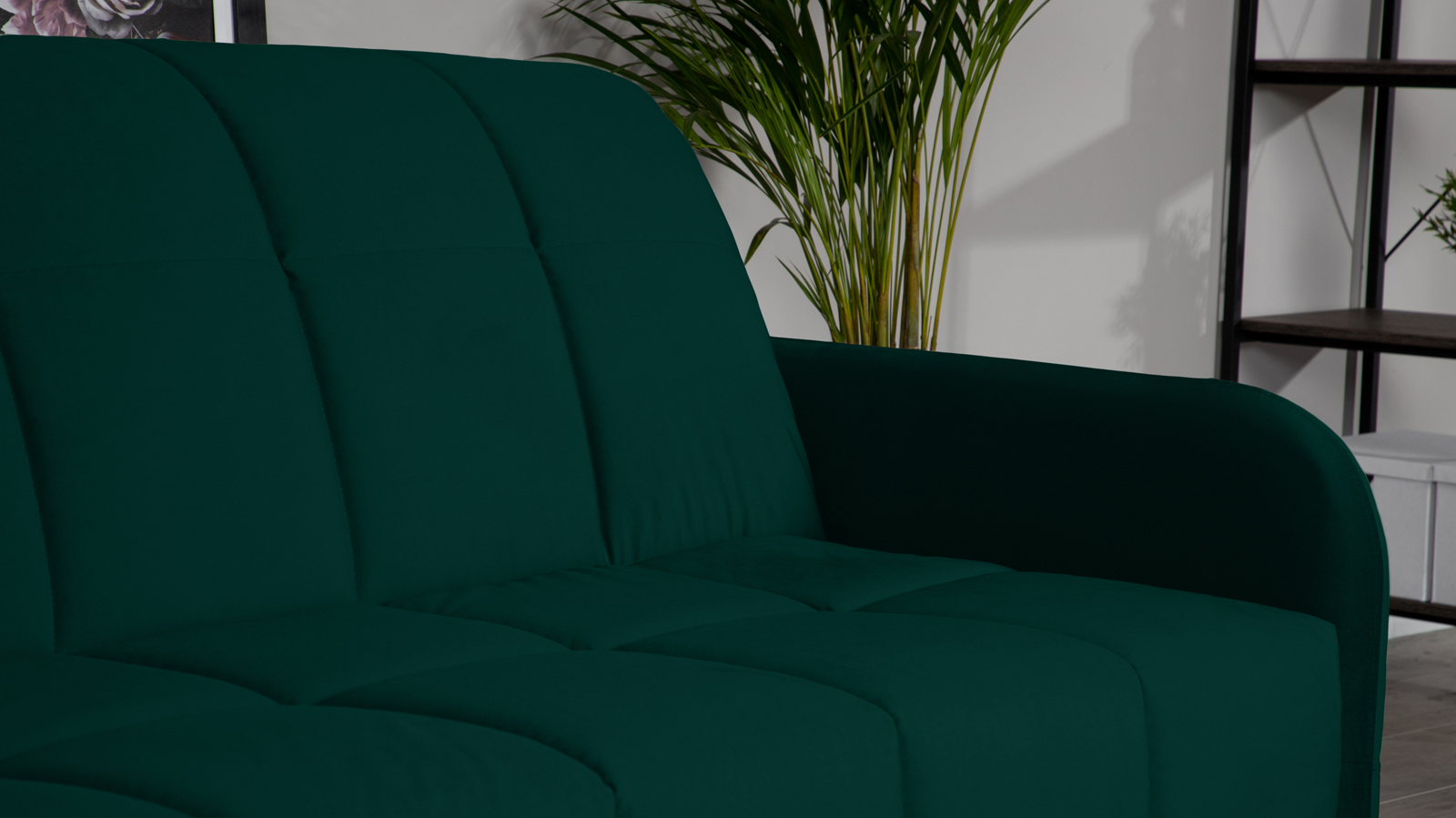 Диван - кровать Domo Pro с мягкими подлокотниками, стежка квадрат, ткань Sky Velvet 42 180x216 — в мебель-центре Озерцо