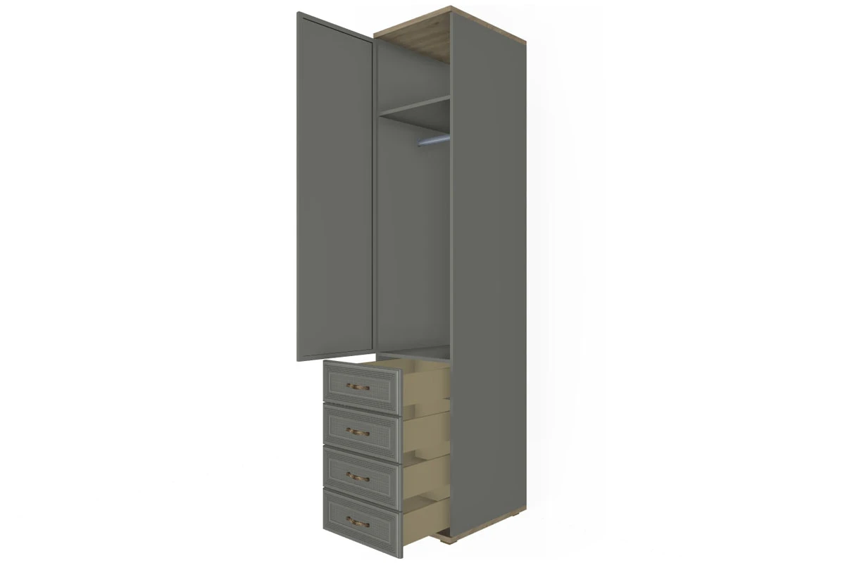 Шкаф многоцелевой ШК-1024-ГС-СО (Гикори Джексон Светлый/Серый Оникс) в мебель-центре Озерцо