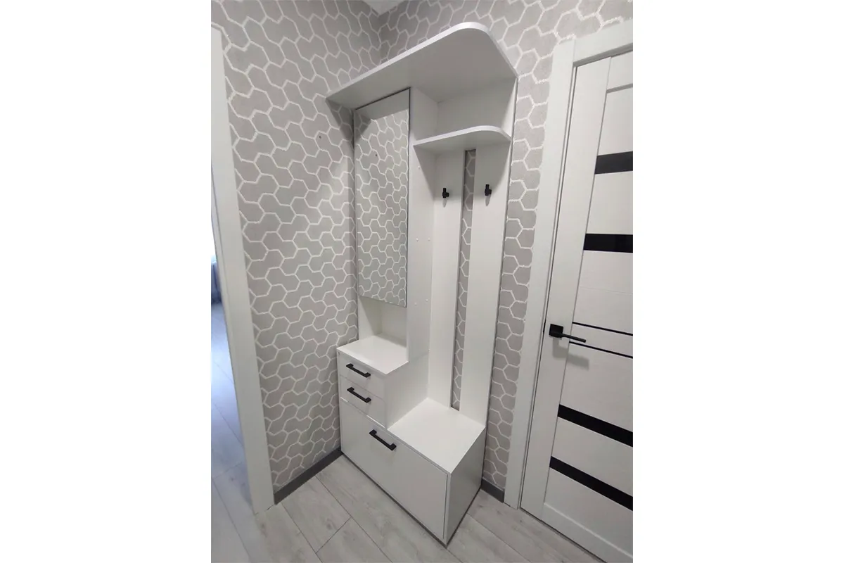 Шкаф-секция комбинированная Витра тип 1 (Белый ясень) — Мебель-центр Озерцо