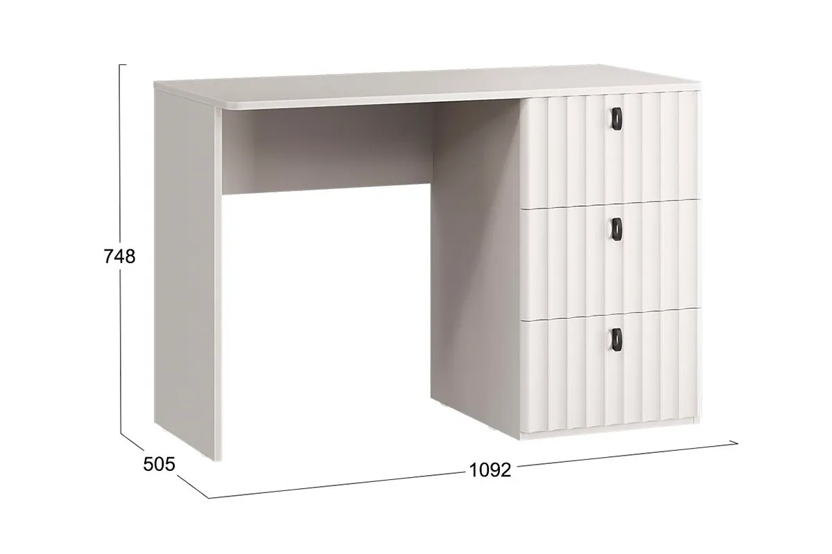 Стол письменный Тиффани Тип 1 (Кашемир / Кашемир матовый) — Мебель-центр Озерцо