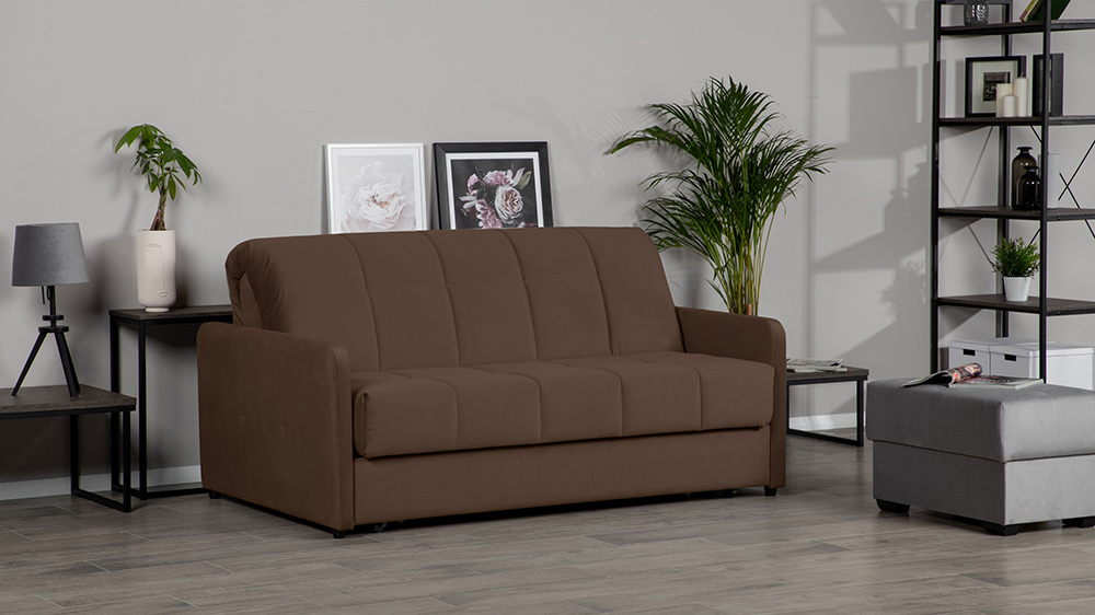 Диван Domo Pro Casanova Chocolate с коробом для белья с узкими подлокотниками 160 120x177 — купить в Озерце