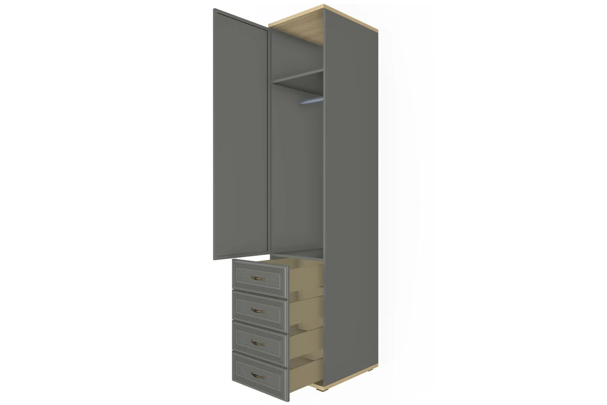Шкаф многоцелевой ШК-1024-АС-СО (Ясень Асахи/Серый Оникс) в мебель-центре Озерцо