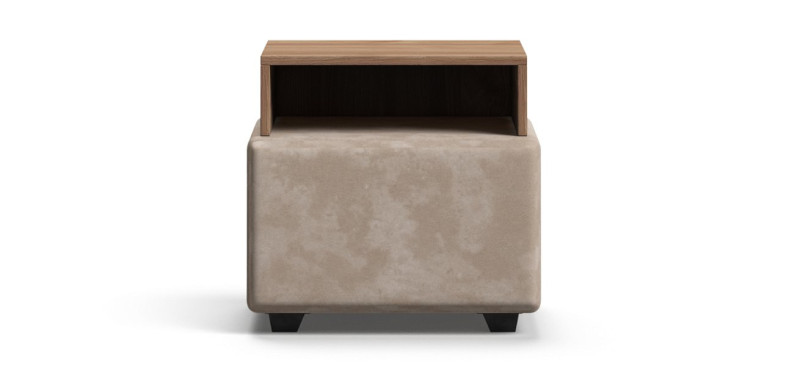 Тумба BOSS Alkantara пепел, Орех Селект — Мебель-центр Озерцо