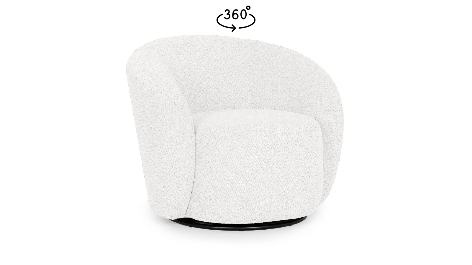 Кресло поворотное Nuage, ткань Soul 000 86x90 — купить в Озерце