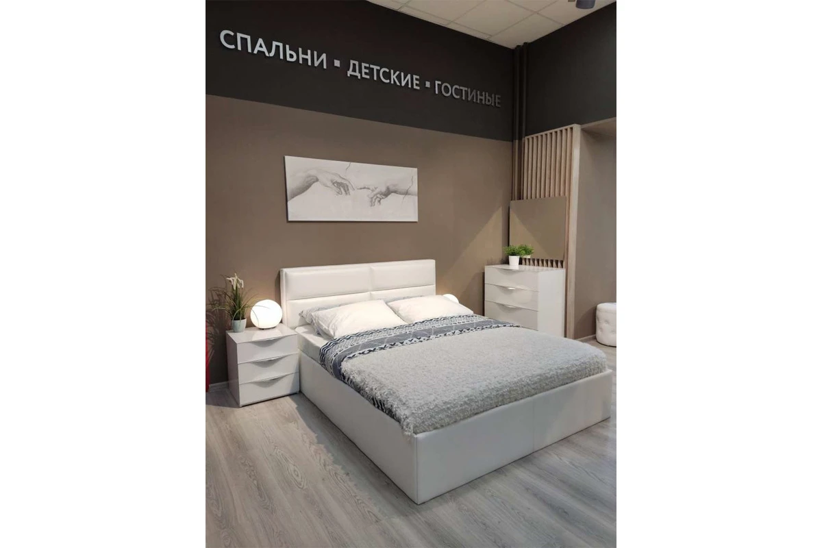 Тумба прикроватная Глосс с 3 ящиками Белый глянец — Мебель-центр Озерцо