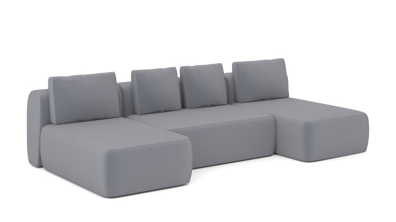 Диван модульный 3-секционный Molto 125+125+125 ткань Aura 11 147x300 — купить в Озерце