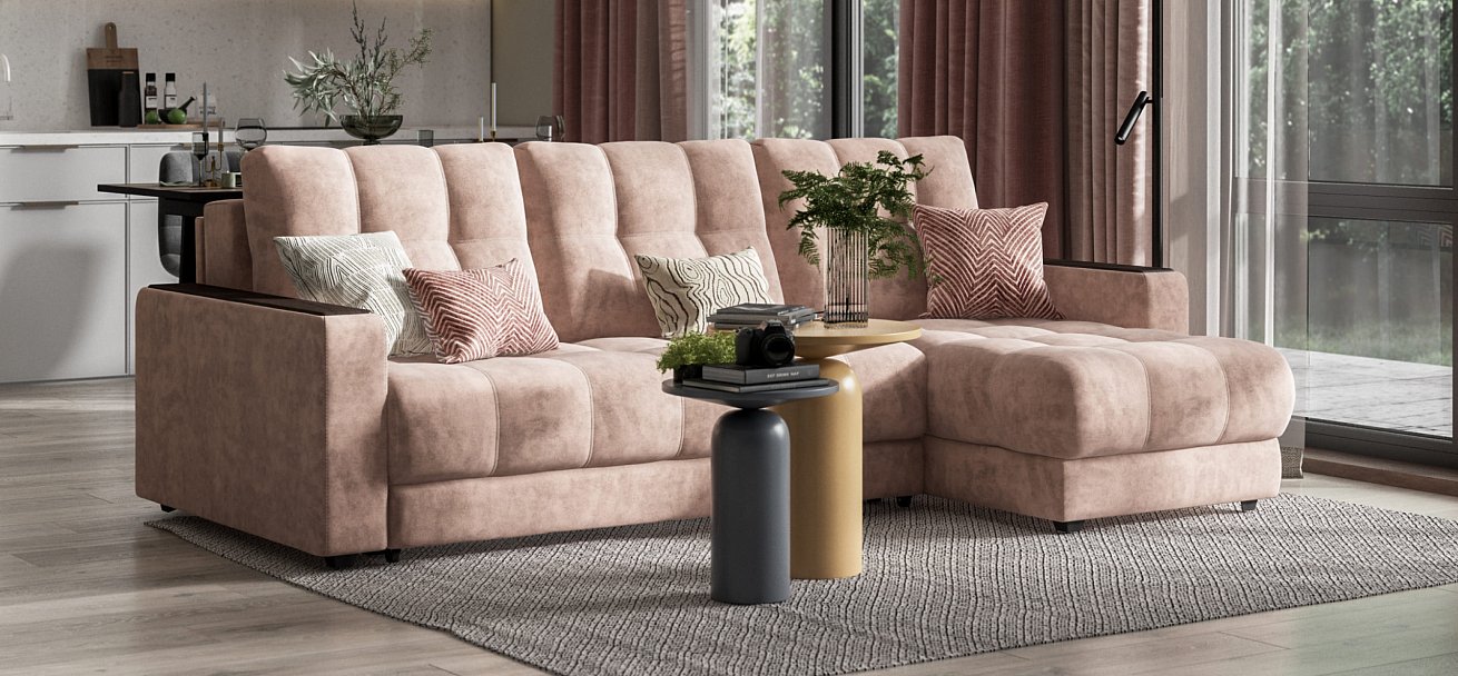 Угловой диван BOSS 3.0 Classic XL Велюр Royal пион NEW — купить в Озерце