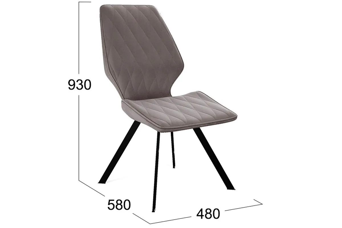 Стул Матэо (Черный муар/Микровелюр BRENDY Latte) - купить в Озерце