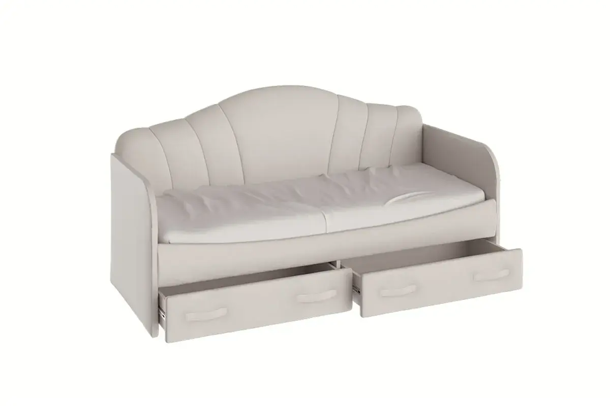 Сабрина ТД-307.12.02 Кровать с мягкой спинкой и ящиками (900) - купить в Озерце