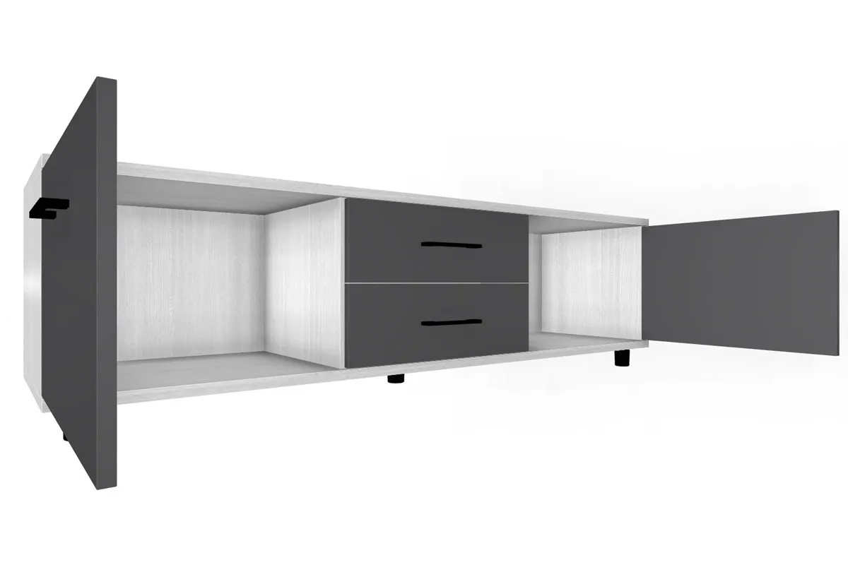 Тумба ТБ-5034-СЯ-АМ (Снежный Ясень/Антрацит Матовый) — Мебель-центр Озерцо