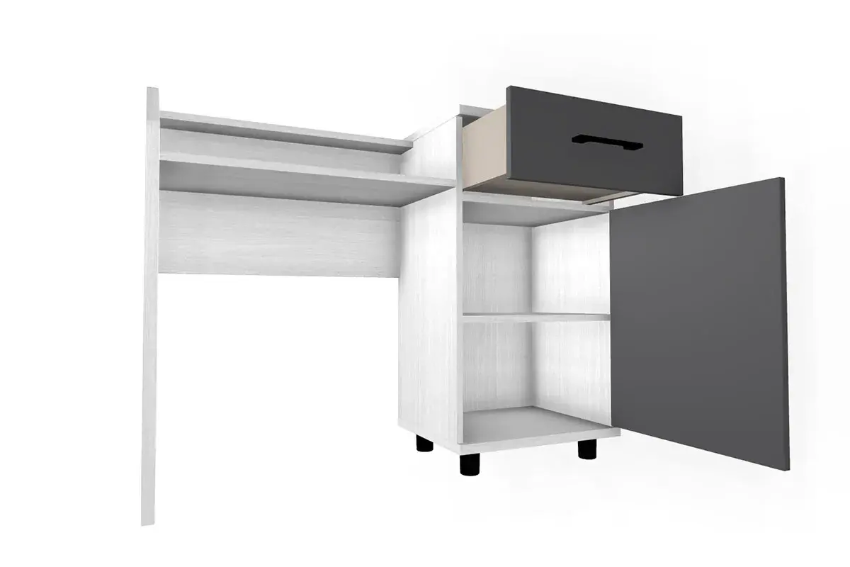 Стол туалетный СТ-5001-СЯ-АМ (Снежный Ясень/Антрацит Матовый) — Мебель-центр Озерцо