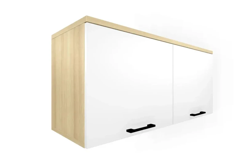 Антресоль АН-5038-АС-БГ (Ясень Асахи/Белый Бриллиант Глянцевый) в мебель-центре Озерцо