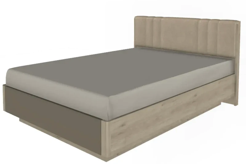 Кровать КР-4012-ГС-ЛМ (Гикори Джексон Светлый/Латте Матовый) - купить в Озерце