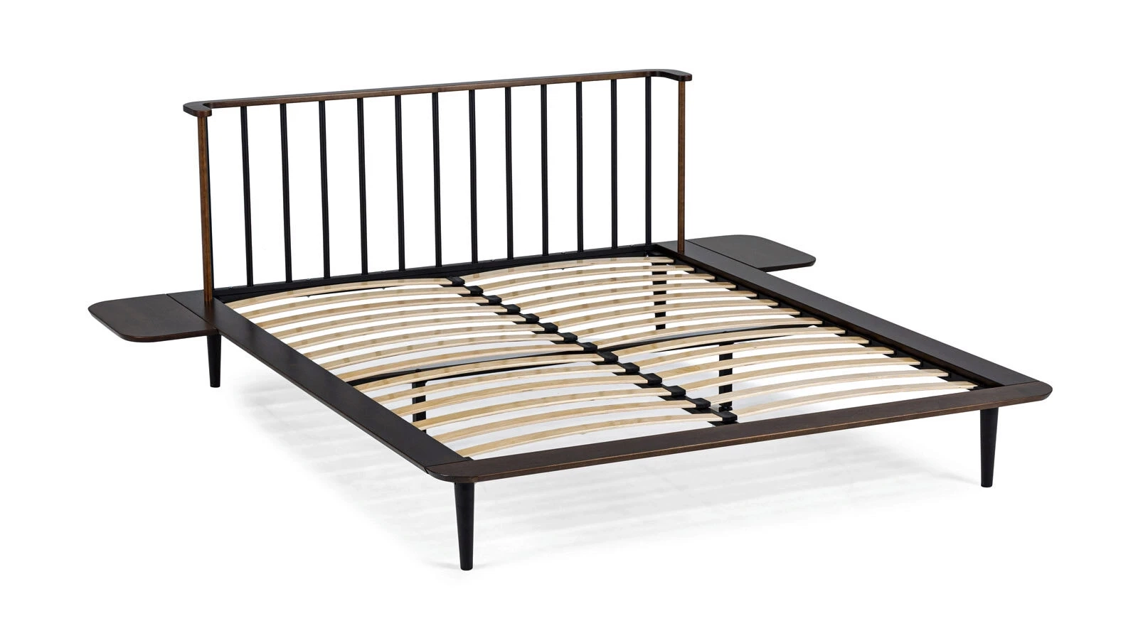 Кровать со съемными столиками Barna, цвет Nut, 140x200 - купить в Озерце