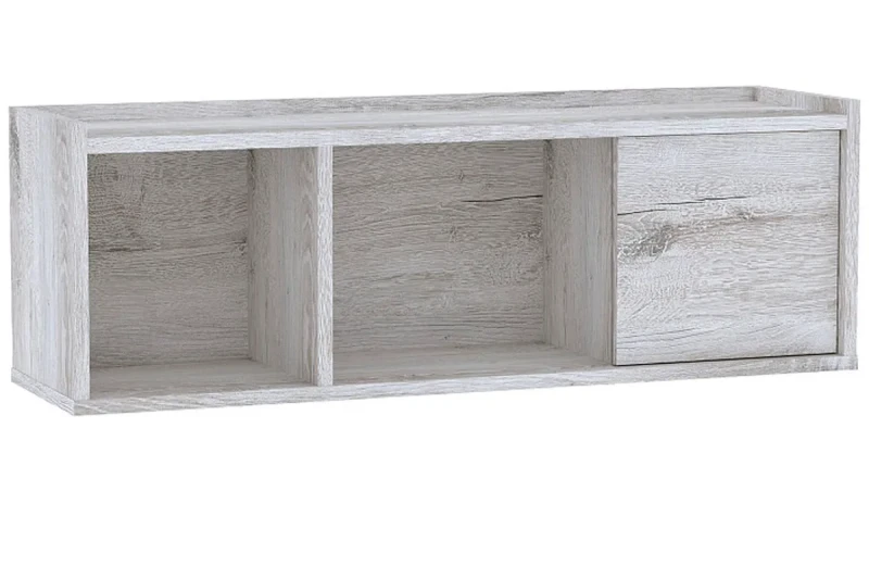 Полка навесная Флекс 11 (Дуб Шавиниган) — Мебель-центр Озерцо