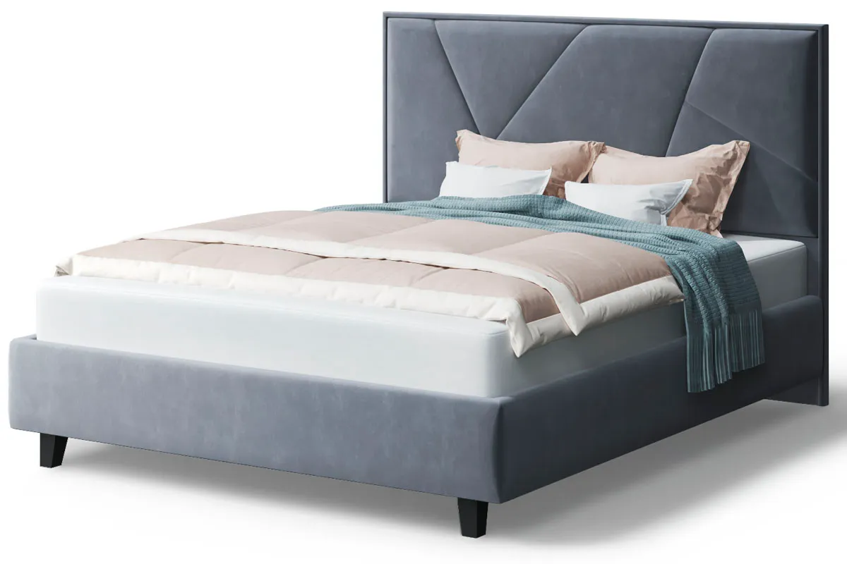 Кровать на опоре Ингрид с ПМ 160х200 (Бренди лайт 28/Серый) - купить в Озерце