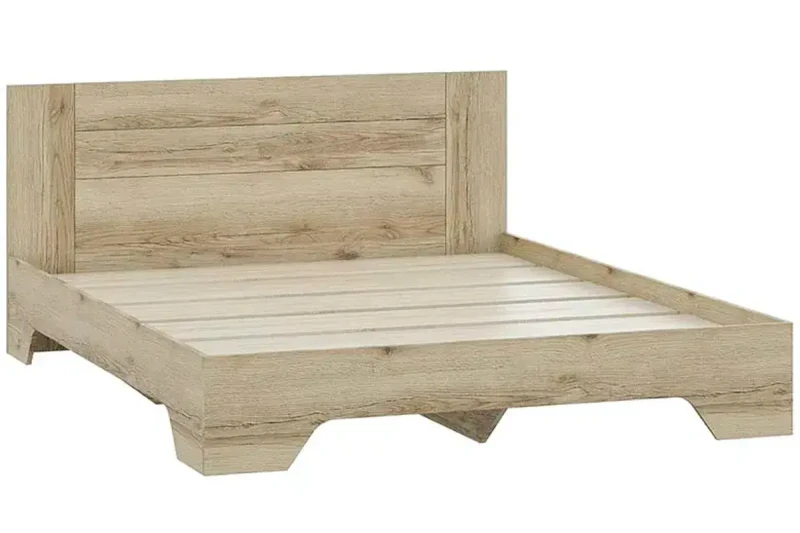 Полуторная кровать Квадро 11 140х200 (Дуб Делано Светлый) - купить в Озерце