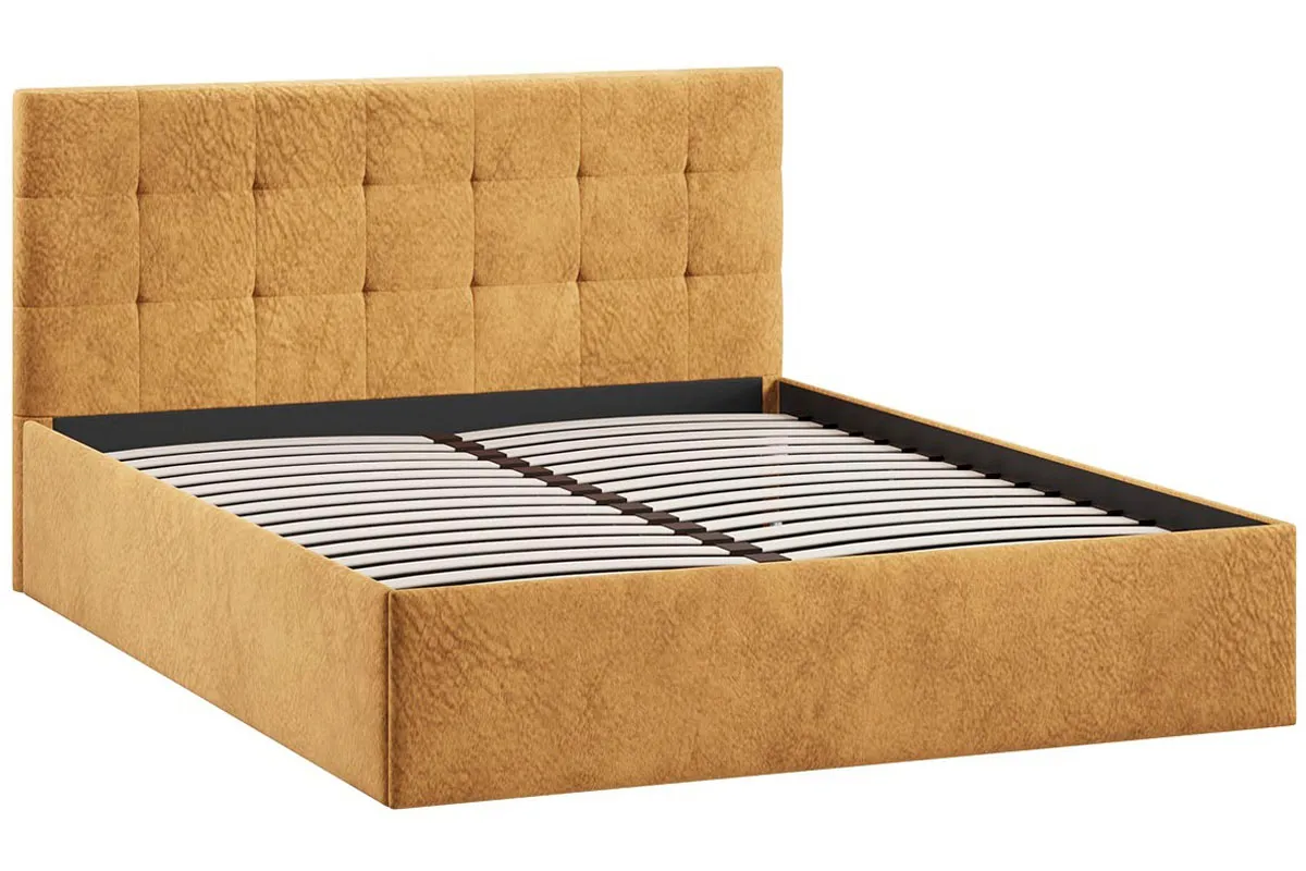 Кровать Джоли  универсальная 160х200 Тип 1 (Микровелюр/Wellmart Yellow) - купить в Озерце