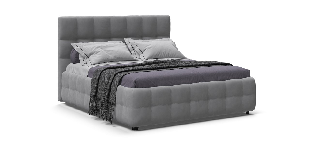 Кровать Босс 160*200 Про велюр Monolit сталь - купить в Озерце