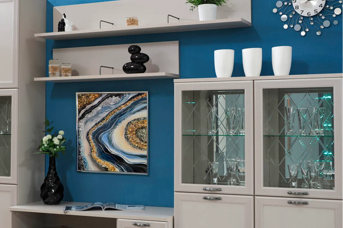 Полка ПЛ-1001-СК (Серый Кашемир) — Мебель-центр Озерцо