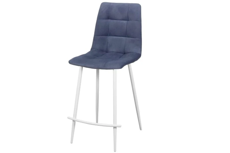 Стул полубарный Чили (9003 белый матовый/Велюр Мазерати 21) СРП-053 - купить в Озерце