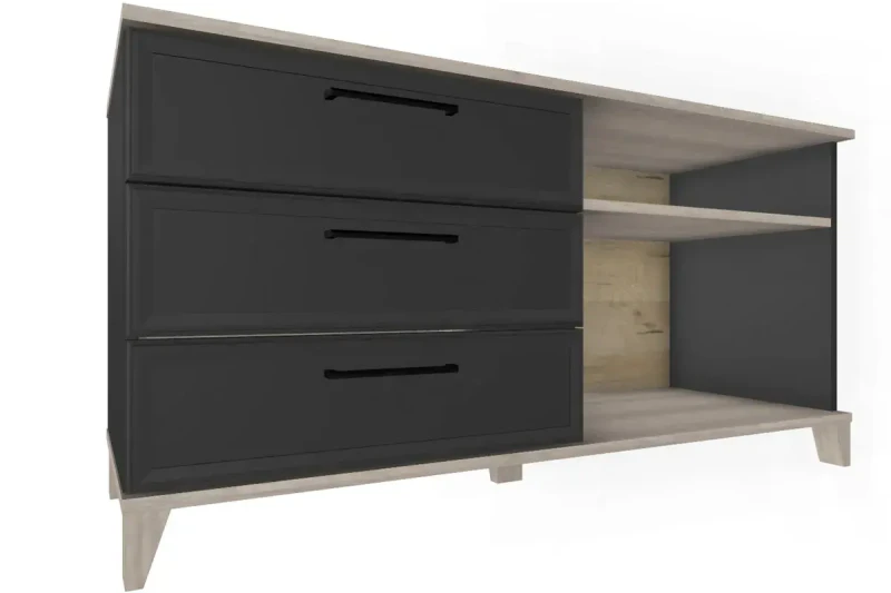 Тумба МЦН Aurelio 5 (Антрацит/Блеквуд Сатиновый) — Мебель-центр Озерцо