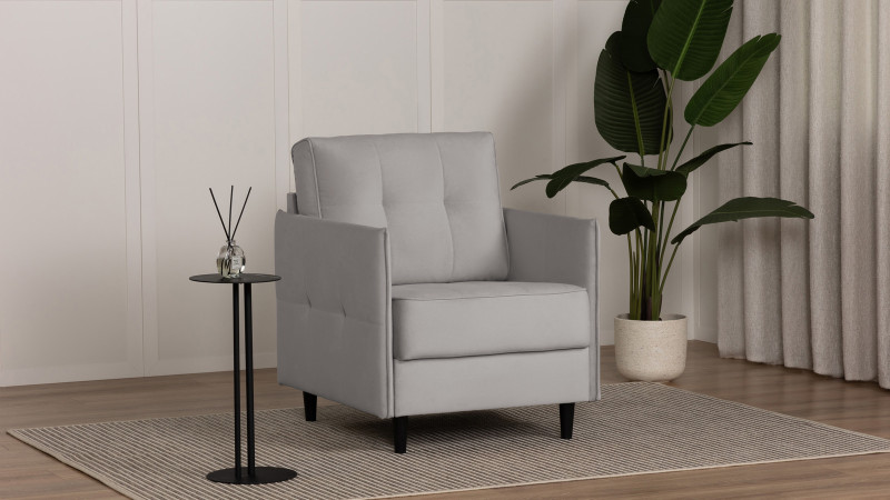 Кресло Amani Pro, Тк. Casanova Grey (подлокотник: 5 см) 73.5x89 — купить в Озерце