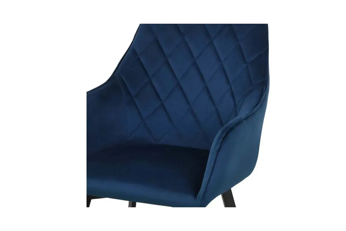 Стул поворотный Бостон каркас Муар черный, велюр (Velluto 25 синий) СРП-156 - купить в Озерце