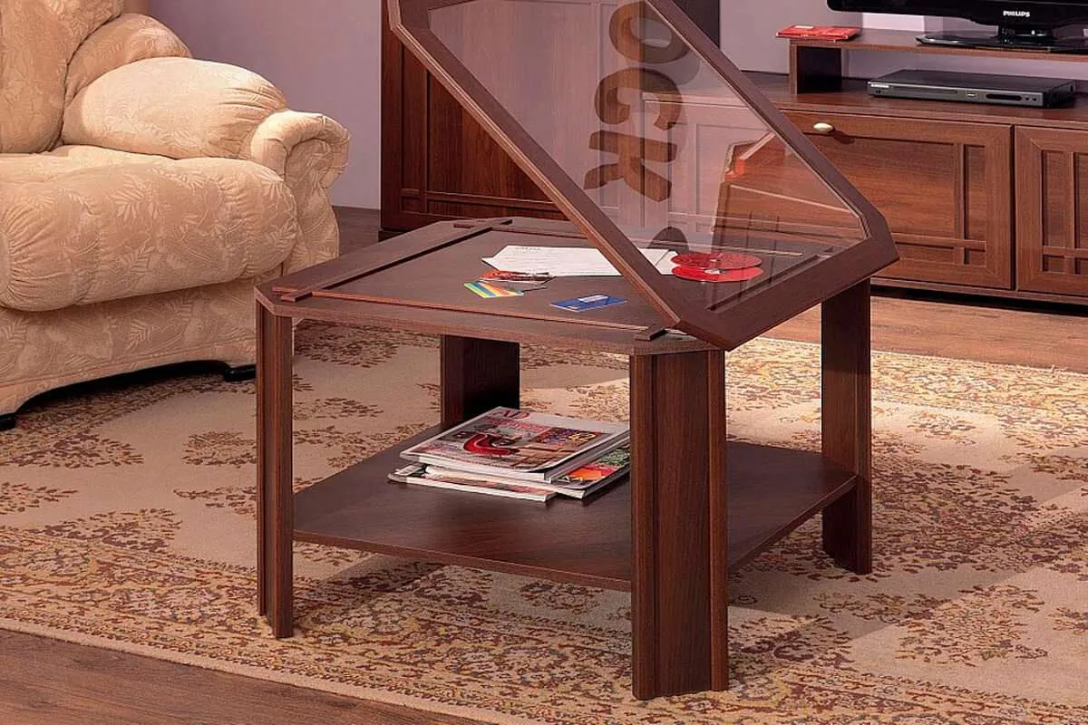 Sherlock 16 Стол журнальный орех шоколадный — Мебель-центр Озерцо