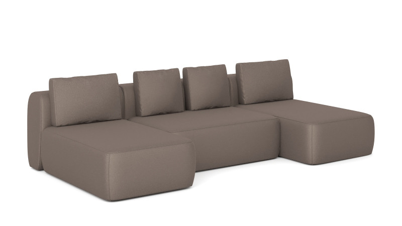 Диван модульный 3-секционный Molto 125+125+125 ткань Aura 03 147x300 — купить в Озерце