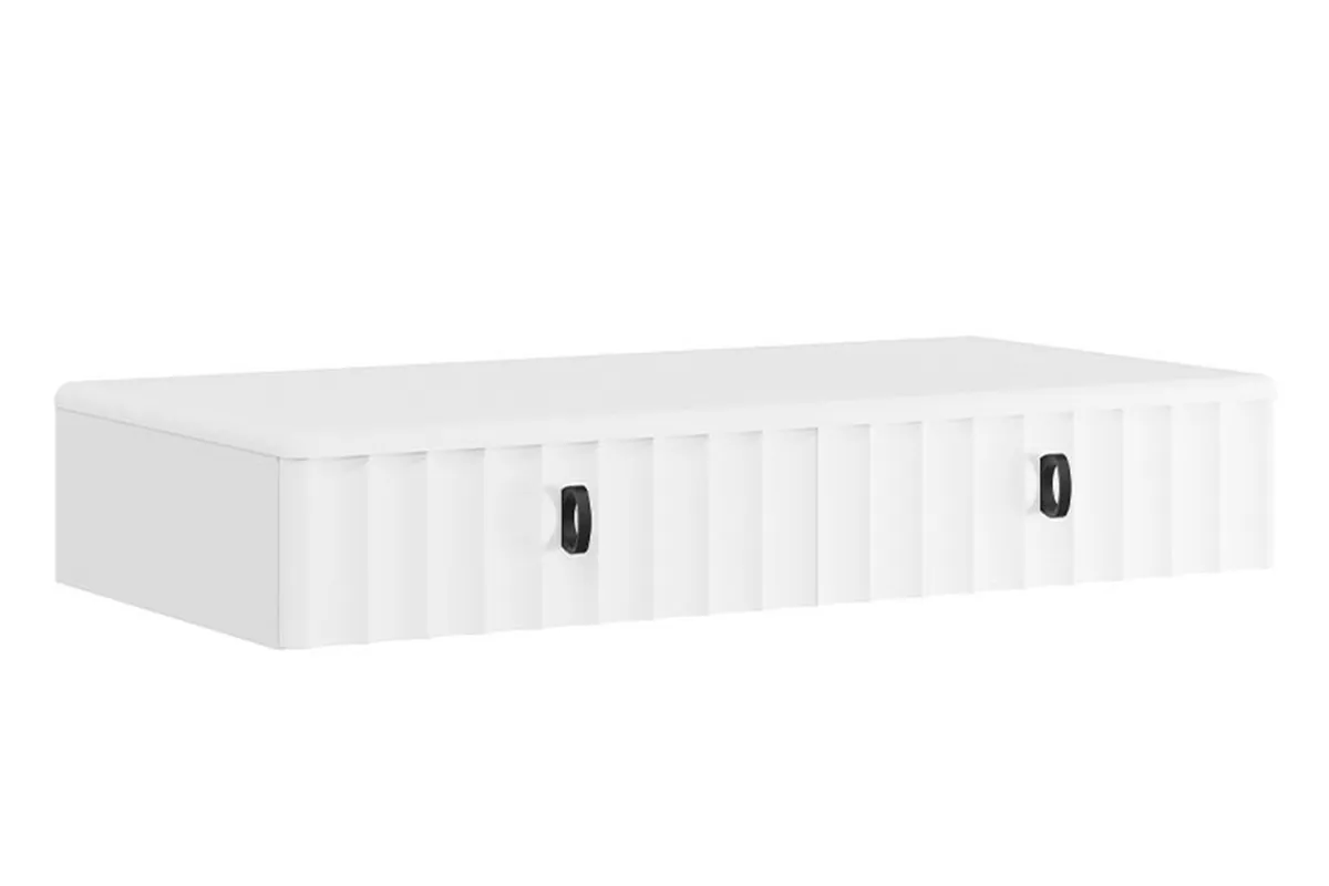 Спальный гарнитур Тиффани №2 (Белый Жемчуг/Белый софт/Экокожа Polo white) - купить в Озерце