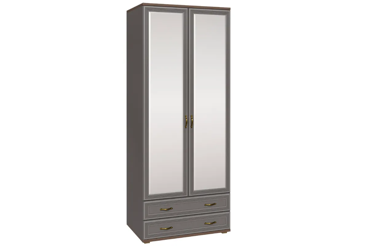 Готовый комплект для спальни СК-1018-ГТ-СО-В (Гикори Джексон Темный/Серый Оникс/Велюр) - купить в Озерце