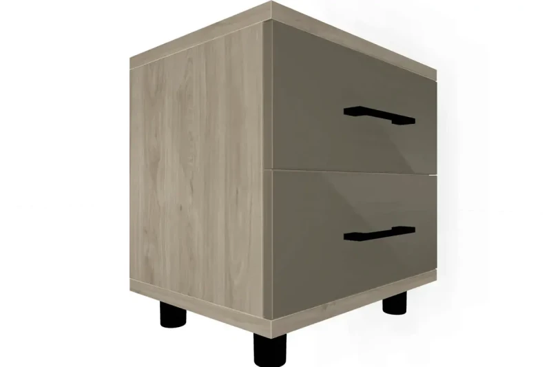 Тумба ТБ-5062-ГС-ЛМ (Гикори Джексон Светлый/Латте Матовый) — Мебель-центр Озерцо