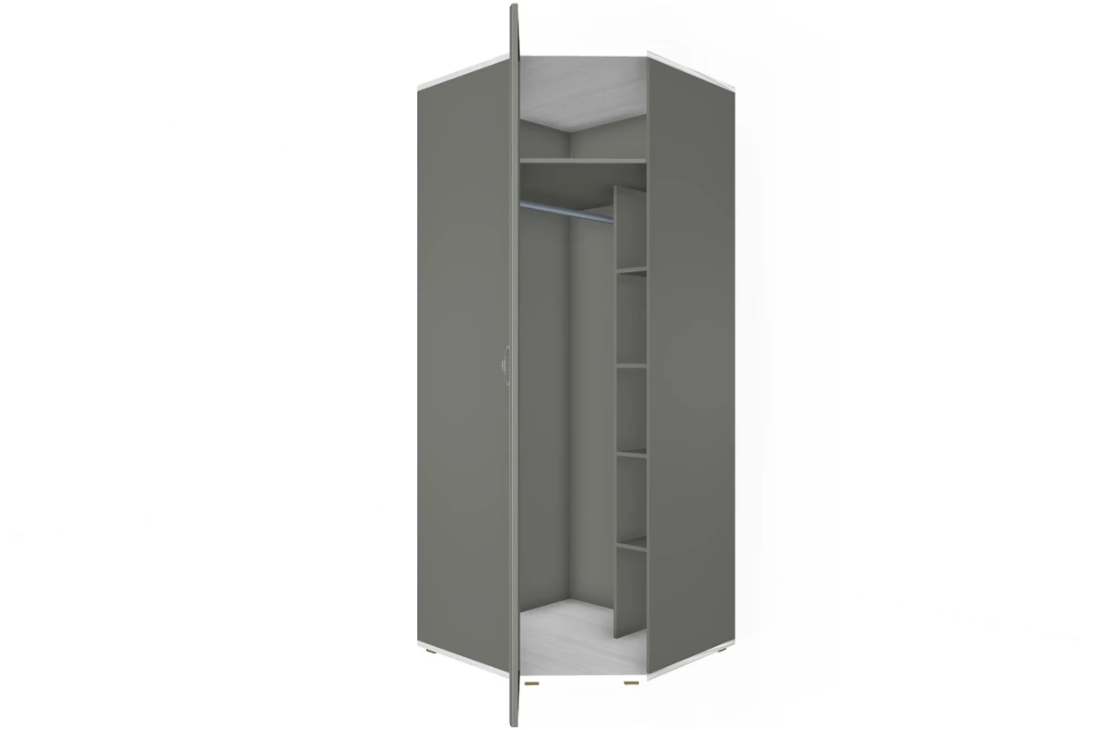 Шкаф для одежды и белья ШК-1011-СЯ-СО (Снежный Ясень/Серый Оникс) в мебель-центре Озерцо