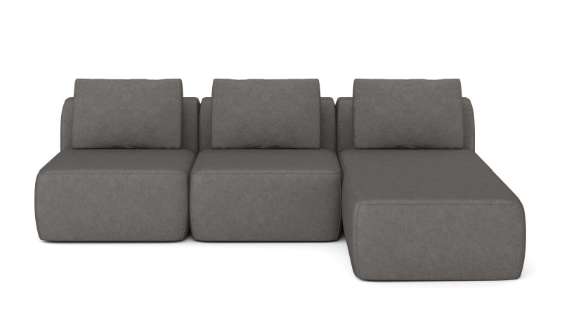 Диван модульный 3-секционный Molto 85+85+125 ткань Galaktika brown 147x259 — купить в Озерце