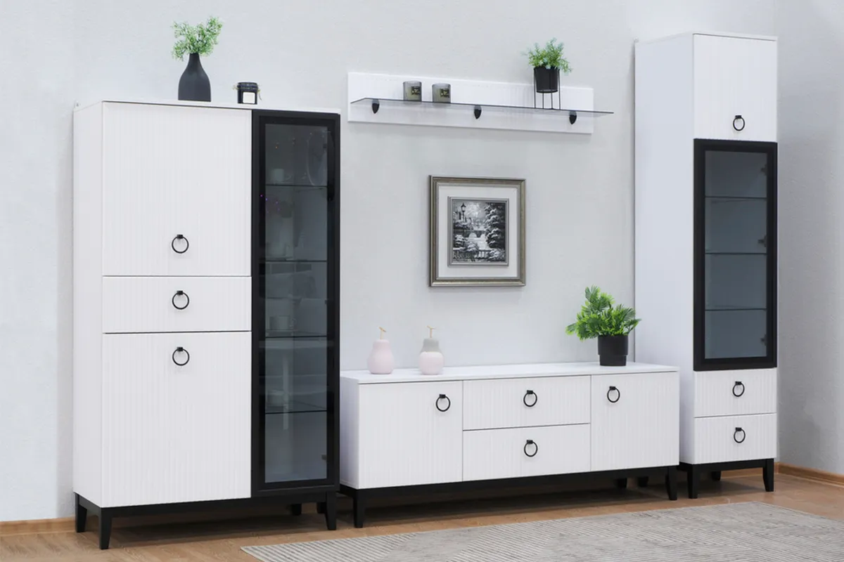 Полка навесная Шарлиз 1200 (Белый снег) — Мебель-центр Озерцо