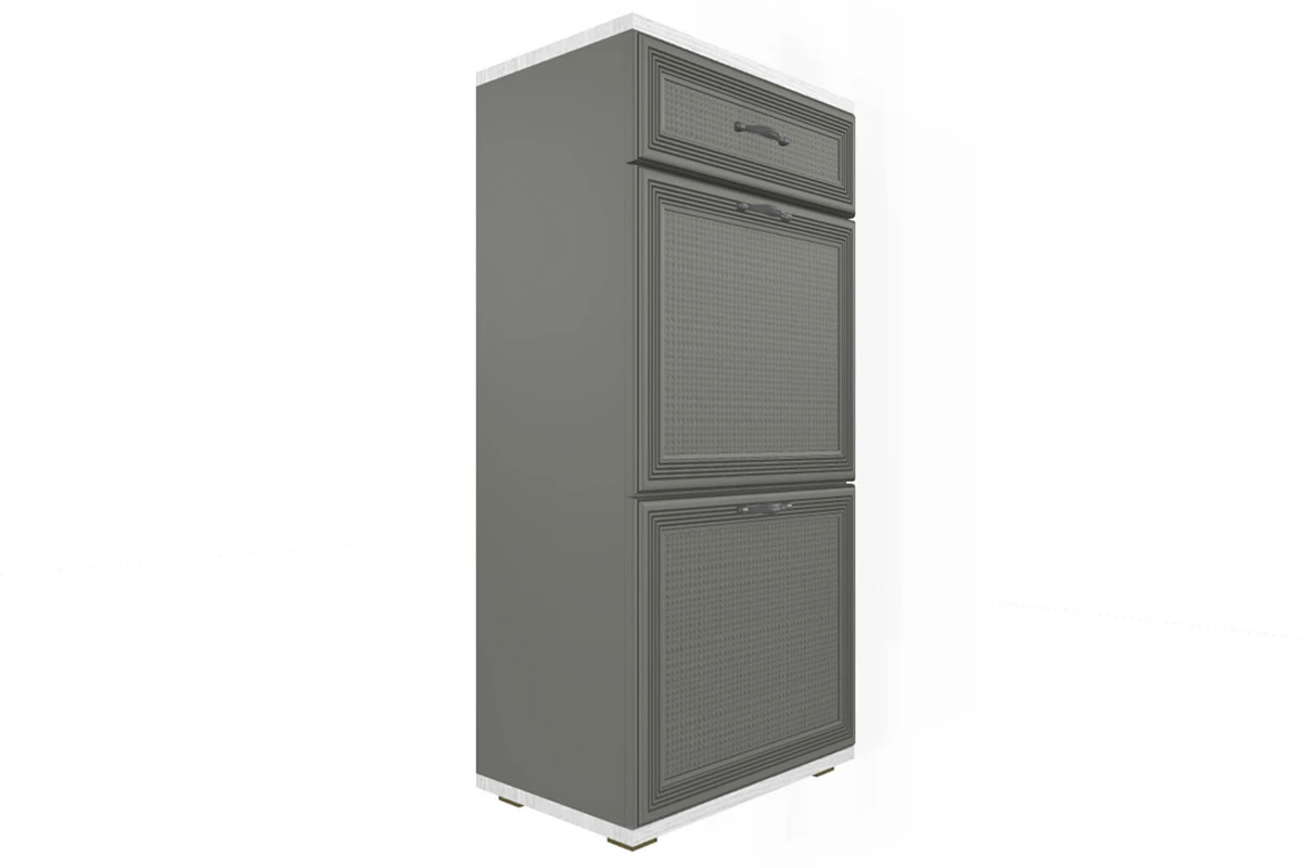 Готовый комплект для прихожей Карина ПК-1002-СЯ-СО (Снежный Ясень/Серый Оникс) — Мебель-центр Озерцо