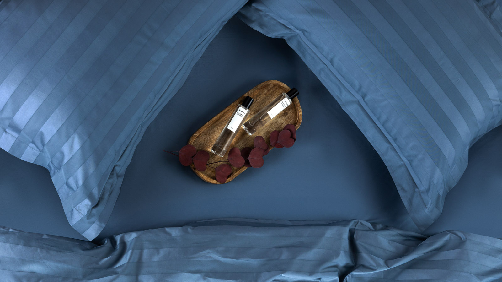 Постельное белье Askona Comfort Stripe 2.0 (односп.), цвет: Синий лед 140x205, без простыни в мебель-центре Озерцо