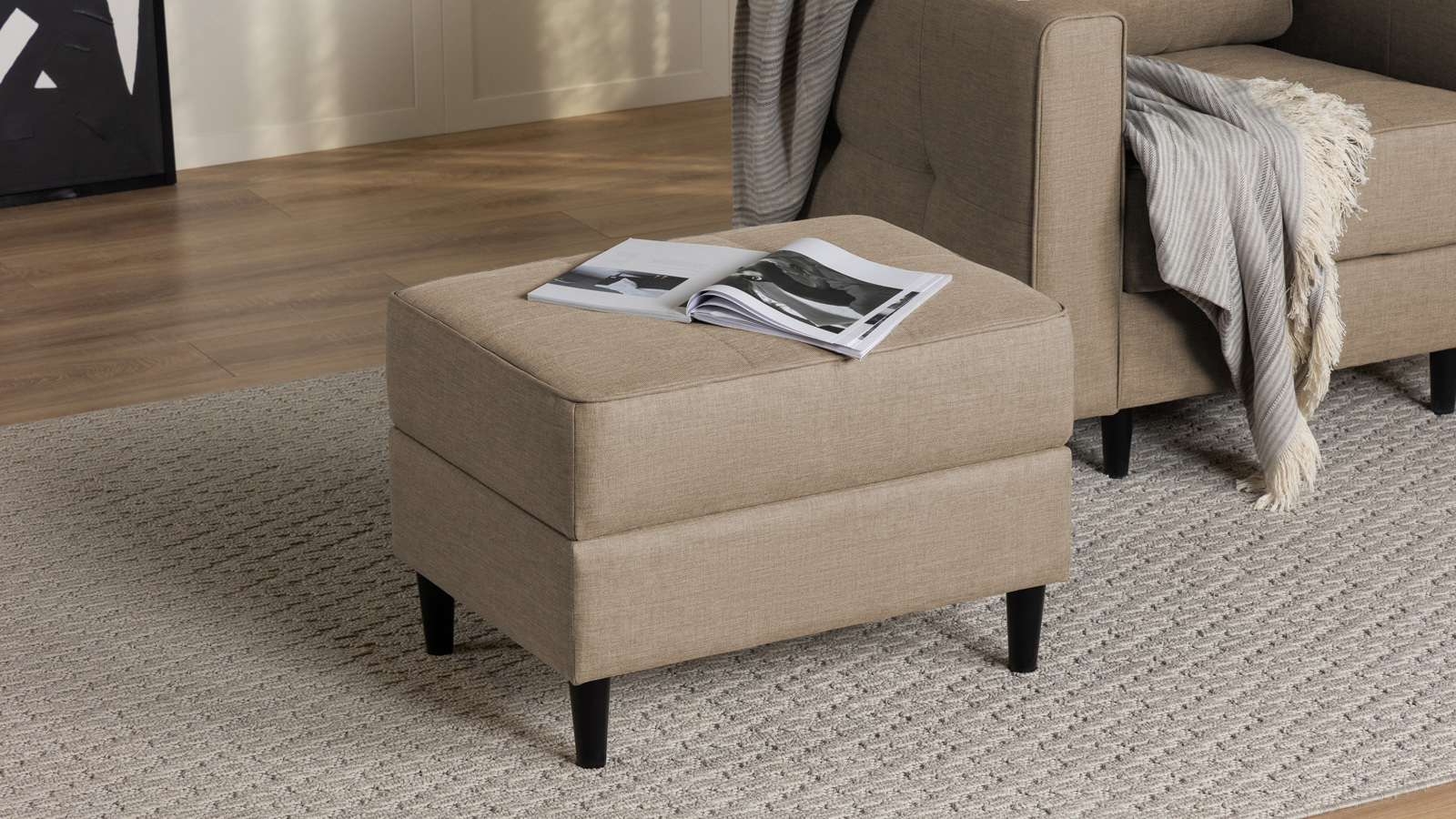 Пуф Amani Pro, Тк. Тк. Lidot beige 53x68 — купить в Озерце