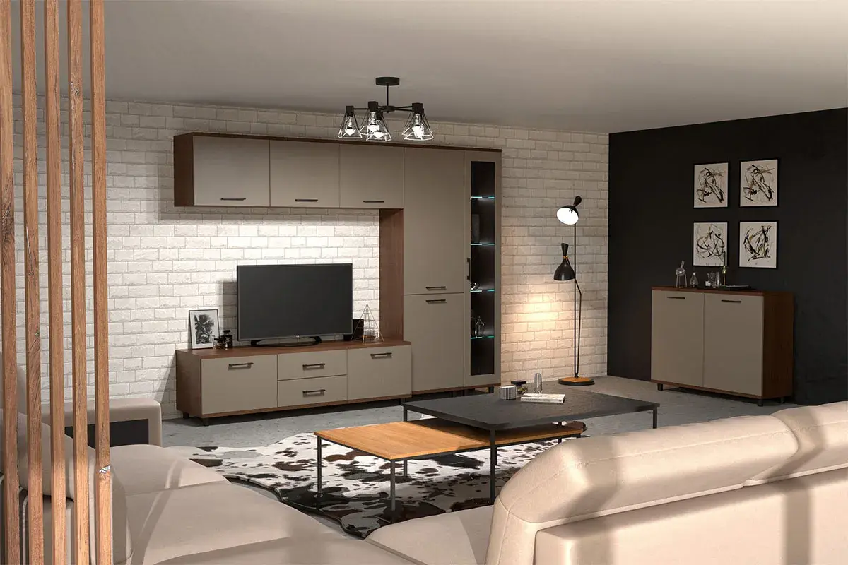 Антресоль АН-5040-ГТ-ЛМ (Гикори Джексон Темный/Латте Матовый) в мебель-центре Озерцо