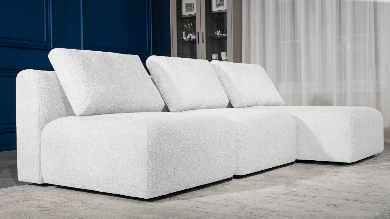 Диван модульный 3-секционный Molto 85+85+125 ткань Soul 900 147x259 — купить в Озерце