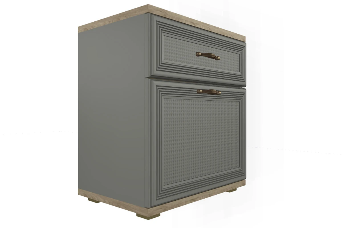 Готовый комплект для спальни СК-1005-ГС-СО (Гикори Джексон Светлый/Серый Оникс) - купить в Озерце