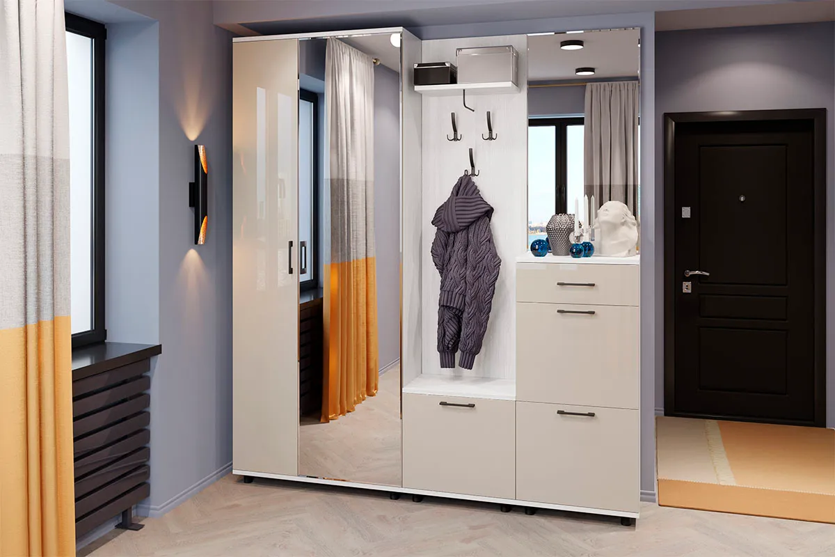 Тумба ТБ-5042-СЯ-КГ (Снежный Ясень/Кашемир Глянцевый) — Мебель-центр Озерцо