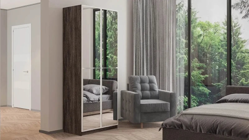 Шкаф двухдверный Noble 90 см, цвет Венге&Белый 53x90 — купить в Озерце