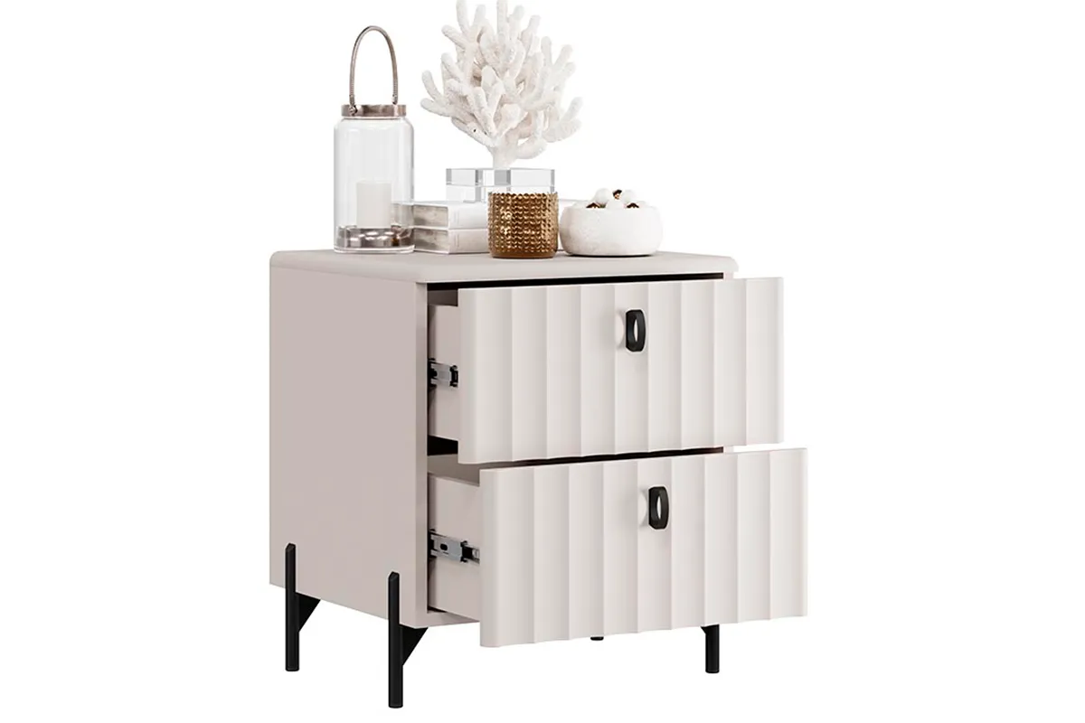 Тумба прикроватная Тиффани (Кашемир/Кашемир матовый) — Мебель-центр Озерцо