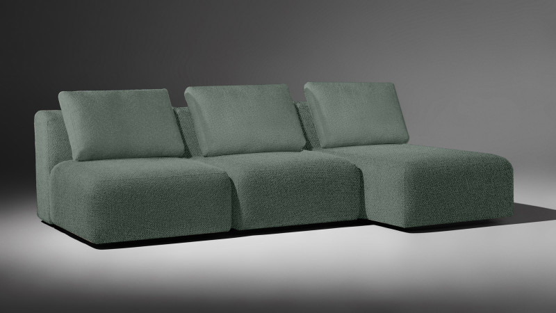 Диван модульный 3-секционный Molto 85+85+125 ткань Forte 07 147x259 — купить в Озерце