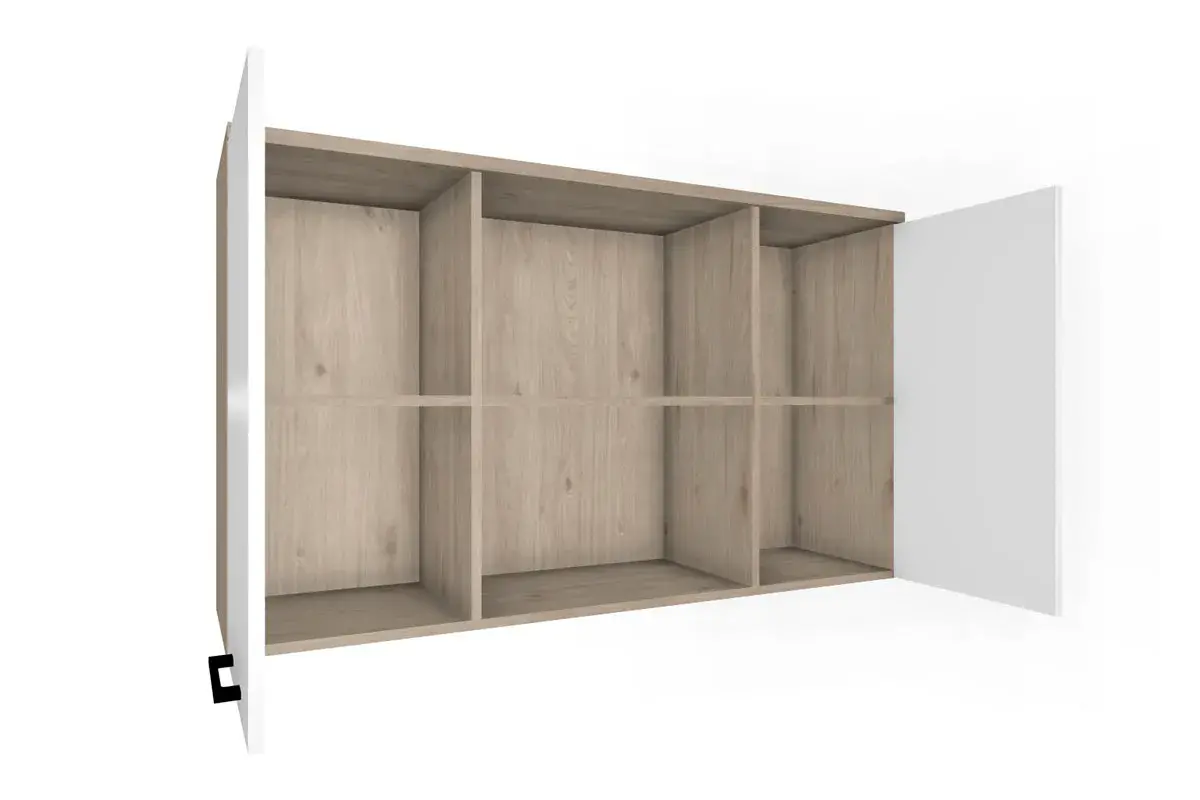 Антресоль АН-5025-ГС-БГ (Гикори Джексон Светлый/Белый Бриллиант Глянцевый) в мебель-центре Озерцо