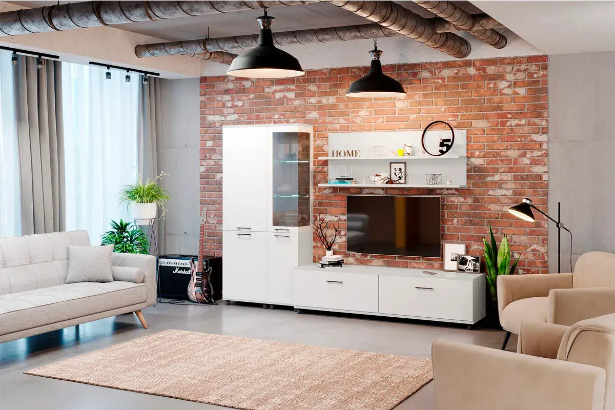 Шкаф многоцелевой ШК-5069-СЯ-БГ (Снежный Ясень/Белый Бриллиант Глянцевый) в мебель-центре Озерцо