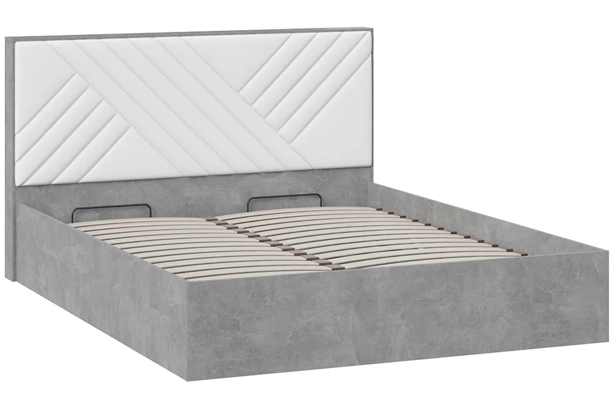 Кровать универсальная Хилтон Тип 1 с ПМ и заглушиной 160х200 (Ателье светлый/Белый) - купить в Озерце