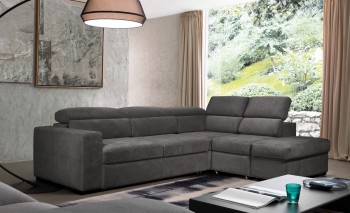 Диван раскладной Амадео угловой (графит) — купить в Озерце